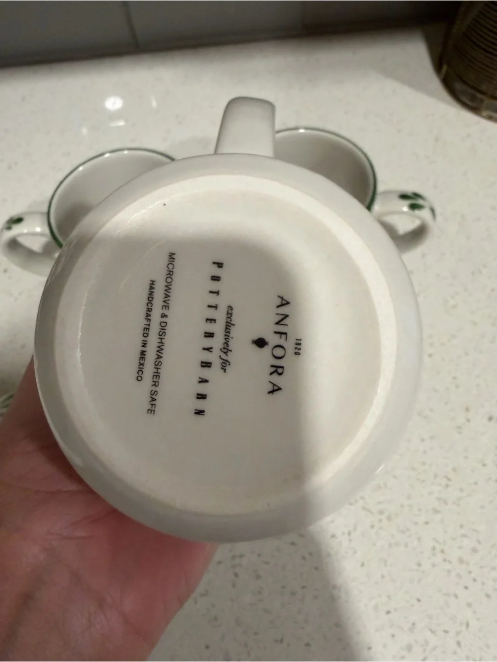Pottery Barn Puebla Porcelain Mugs - Set Of 4